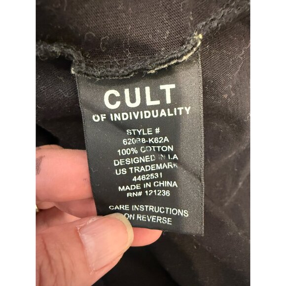 Cult of Individuality Black Graphic T-Shirt 3D Teddy Bear Shimuchan Logo Men’s S - Picture 9 of 10